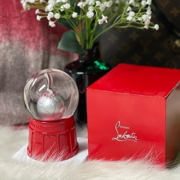 CHRISTIAN LOUBOUTIN RED BOTTOM SNOW GLOBE NEW IN BOX - Picture 1 of 7
